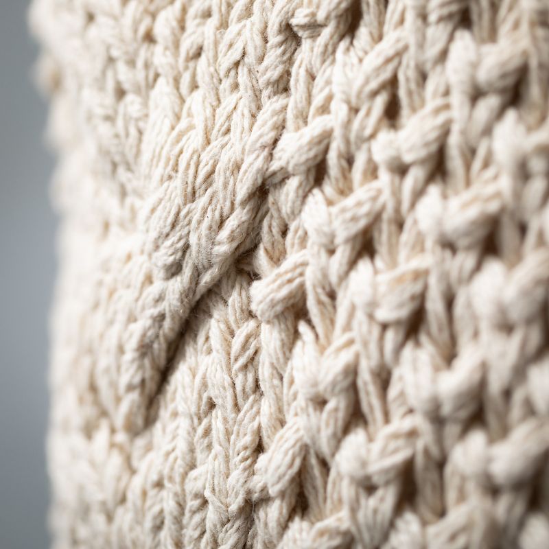 Sullivans Ecru Cable Knit Decorative Pillow Cream 17.5"H, 2 of 6