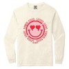 S.W.Smiley Lover Babe Smiley Face - Women's Garment Dyed Long Sleeve Graphic T-Shirt - 2 of 3