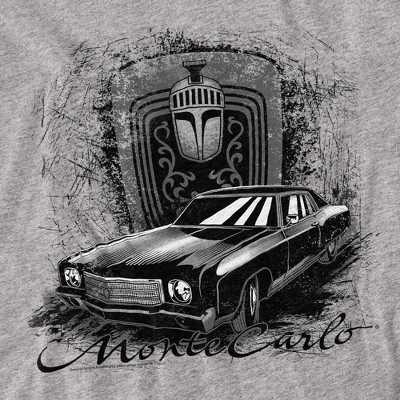 Мужские футболки Chevrolet Men's Chevrolet Monte Carlo Drawing T-Shirt, Athletic Heather, X Large — фото 2