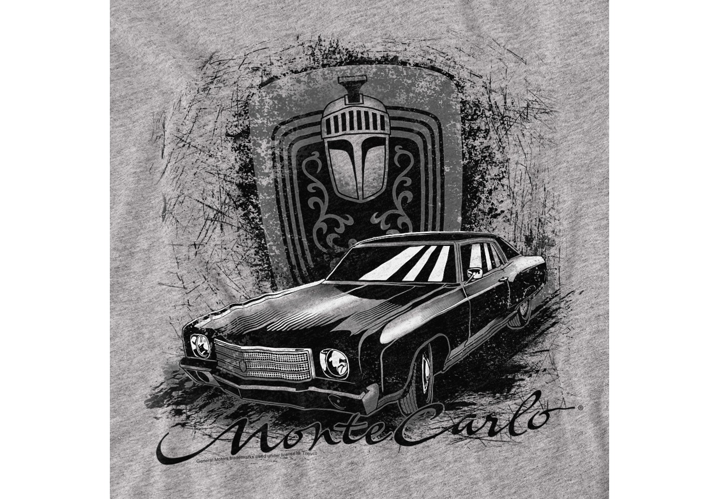 Мужская футболка Chevrolet Monte Carlo Drawing T-Shirt, Athletic Heather — фото 2