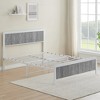 Garvee Platform Full/Queen Size Bed Frame with Wave Wood Headboard & Footboard, Strong Metal Slat Support, No Box Spring Needed - 4 of 4