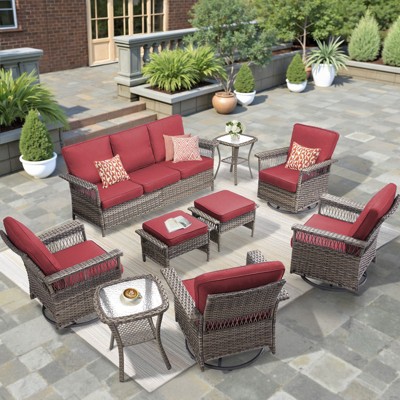 Buenhomino Outdoor Patio All-Weather Wicker Furniture Set
