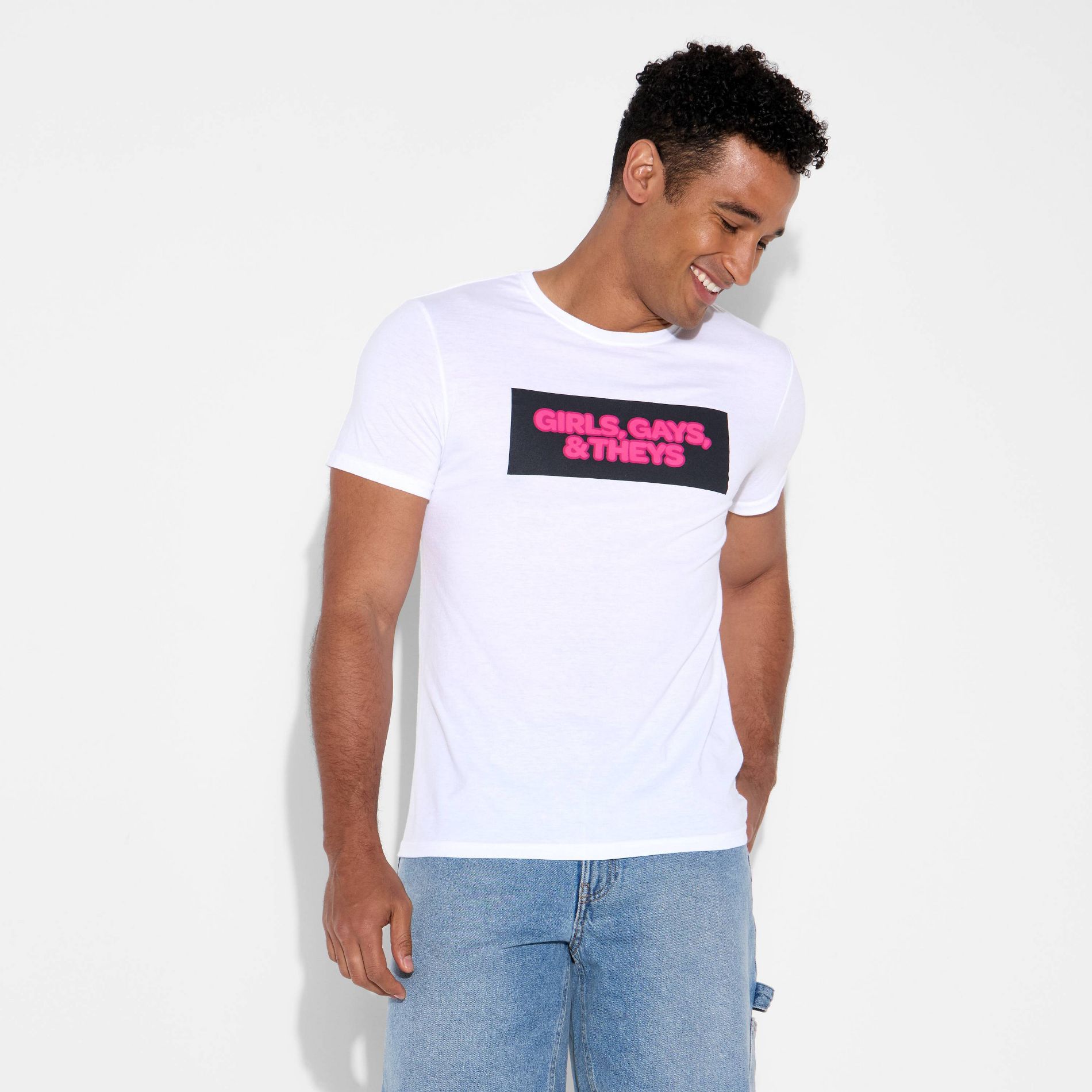 Pride Adult PHLUID Project Short Sleeve T-Shirt - White L