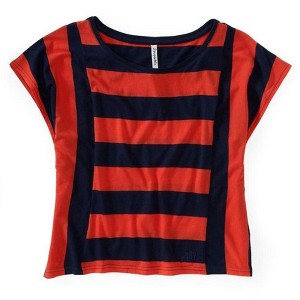 Aeropostale Womens Horizontal Vert Stripe Graphic T-Shirt - 1 of 1