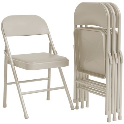 Whizmax  4 Pack Folding Chairs with Padded Cushion and Back, Metal Chairs with Comfortable Cushion for Home and Office, for Indoor and Outdoor Events