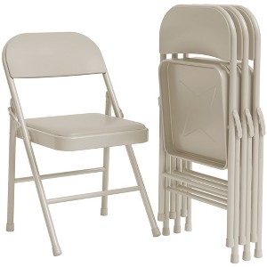 Whizmax  4 Pack Folding Chairs with Padded Cushion and Back, Metal Chairs with Comfortable Cushion for Home and Office, for Indoor and Outdoor Events - 1 of 4