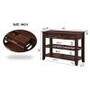 FURNIinspire Console Tables Wood Buffet Sideboard, Living Room Side Table with Shelves, Console Table for Entryway, Espresso Brown, 13.78"*42"*30" - 3 of 4
