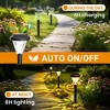 GIGALUMI 8 Pack Solar Powered Pathway Lights, Waterproof Outdoor Solar Lights for Garden and Landscape, Warm White - 4 of 4
