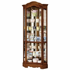 Howard Miller 680250 Jamestown Ii Curio Cabinet 680250 Yorkshire Oak - 1 of 2