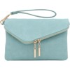BEAFUP Envelope Wristlet Clutch Crossbody Bag with Detachable Chain Strap, Faux Leather Purse with Magnetic Snap Flap and Hardware - 2 of 4