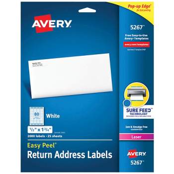 Avery Easy Peel Return Address Labels, Laser, 1/2 x 1-3/4 Inches, Pack of 2000