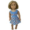 Size 10 Matching Girl And Doll Blue Flower Sundress - 4 of 4