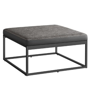 LUIZ Collection - Ottoman, Square Coffee Table, Footstool, Reversible Top, Padded Seat, Side Table, Minimalist - 1 of 4