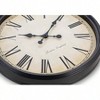 Large Decorative Wall Clock 20 Inch Silent Non Ticking Quartz Vintage Style with Rustic Black Rim for Living Room Dining - 3 of 4