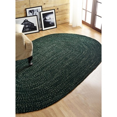 30" x 50" Chenille Tweed Collection Diluth & Emerald Reversible Indoor Area Utility Oval Rug - Better Trends