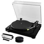 Fluance RT80 Classic Vinyl Turntable Record Player, Audio Technica Cartridge with Record Weight and Vinyl Cleaning Kit - Piano Black