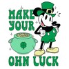 Girl's Mickey & Friends Green Your Own Luck Crop T-Shirt - 2 of 3