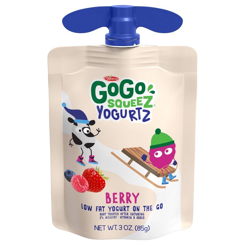 GoGo Squeez Kids&#39; Yogurtz Blueberry &#38; Berry Yogurt Pouches  - 30oz/10ct, 6 of 7