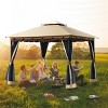 Costway 2-Tier 10'x10' Gazebo Canopy Tent Shelter Awning Steel Patio Garden Outdoor - image 4 of 4