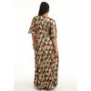 June + Vie by Roaman's Women's Plus Size Metallic Printed Maxi Dress - 3 of 4
