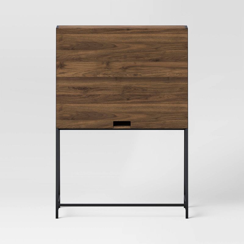 Loring Secretary Desk with Hutch and Charging Station Walnut - Threshold&#8482;, 5 of 10