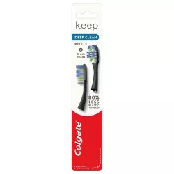 Colgate Keep Manual Toothbrush - Deep Clean Replaceable Brush Head Refills - 2ct