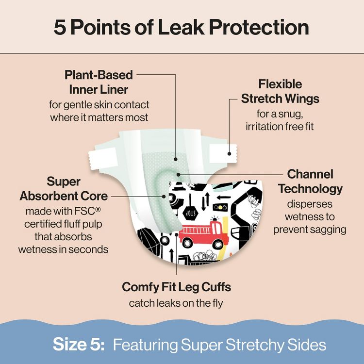 The Honest Company Clean Conscious Disposable Diapers - (Select Size and Pattern), 4 of 8