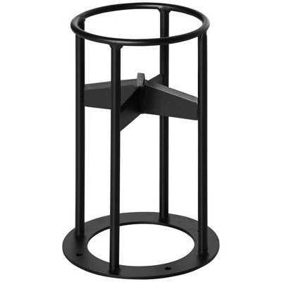 Outsunny Firewood Kindling Splitter Stand with Hand Guard, Wood Splitter, Carbon Steel Manual Wood Cracker, Log Wedge Cutter, Black