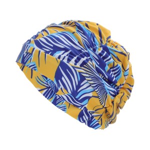 Unique Bargains Nylon Pleated Style Swimming Cap 1Pc - 1 of 4
