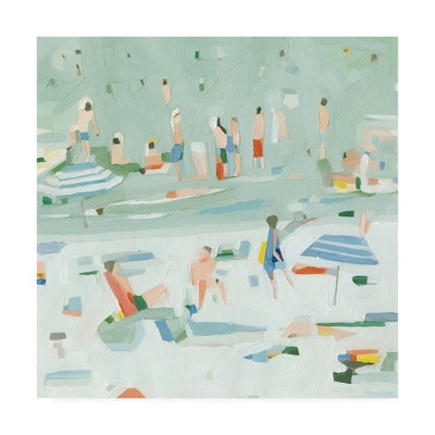 Summer Confetti II Abstract Beach Scene Canvas Art, 14x14