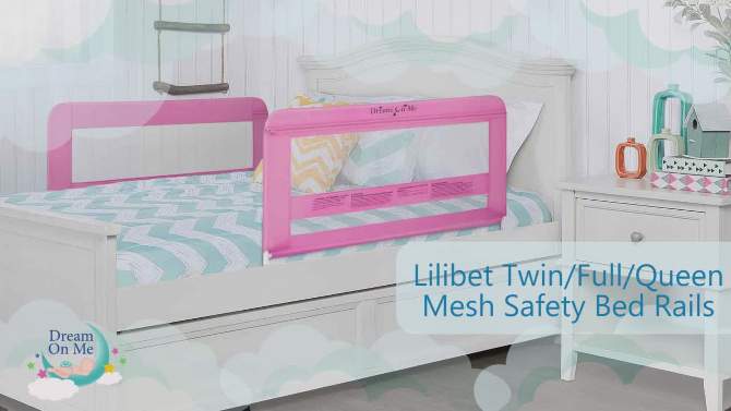 Dream On Me Lilibet Twin/Full/Queen Mesh Safety Bed rails, 2 of 8, play video