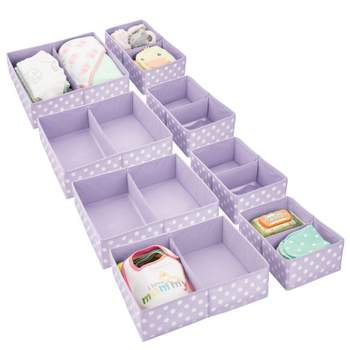 Mdesign Fabric Dresser Drawer/closet Organizer Bins, 6 Pack, Light  Peach/white : Target