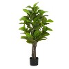 Cesicia 51" Artificial Fiddle Leaf Fig Tree With Pot - 3 of 4