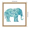Amanti Art Boho Teal Elephant I by Danhui Nai Canvas Wall Art Print Framed 16-in. x 16-in. - 3 of 4