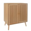 Buffet Cabinet with Storage and Adjustable Shelves, Rattan Door Accents, Solid Wood Feet, Sideboard for Hallway, Entryway, Living Room - 4 of 4
