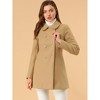 INSPIRE CHIC Women's Christmas Peter Pan Collar Double Breasted Long Trench Winter Pea Coat - 2 of 4