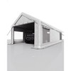 Tough Roof 13x25 FT Carport Canopy with 10 Sandbags, Heavy-Duty 220g PE Tarp & Steel Frame (White) - 2 of 4