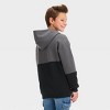 Boys' Super Mario Color Blocked Hooded Sweatshirt - Black XXL