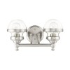 Livex Lighting Oldwick 2 - Light Vanity in  Brushed Nickel - 3 of 4
