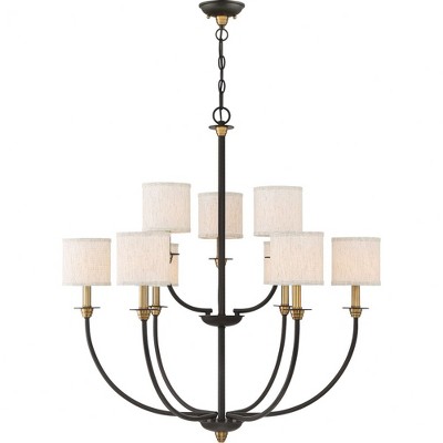Quoizel Lighting Audley 9 - Light Chandelier in  Old Bronze