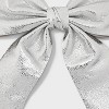 Pleather Bow Salon Hair Clip - Universal Thread™ Silver - image 3 of 3