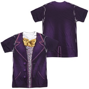 Men's Willy Wonka And The Chocolate Factory Wonka Costume (Front Back Print) Short Sleeve Costume T-Shirt - 1 of 4