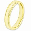 Black Bow Jewelry 14k Yellow Gold Plate Sterling Silver Stackable Rope Edged 4.25mm Band - 3 of 4