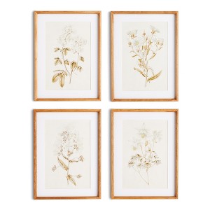 Plum & Post Fleur De Blanc Prints, Set Of 4 - 1 of 4