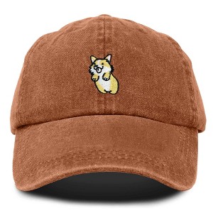 Dalix Leaping Corgi Embroidered Cap Cotton Baseball Hat Nautical Womens - 1 of 4