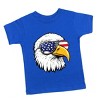 The Juniper Shop Patriotic Eagle Sunglasses Toddler Short Sleeve Tee - 4T - Royal - 2 of 4