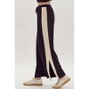Women's Wo's Solid Ribbed High Waisted Wide Leg Pants - entro - 2 of 3