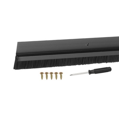 Unique Bargains Aluminum Alloy H-Shape Holder PP Bristle Rust-resistant Door Sweep 1 Pc