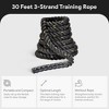 BalanceFrom 3 Strand Thick Training Rope Durable Workout Equipment Battle Rope for Strength, Endurance, Exercise, and Home Gym Fitness, 30 Foot, Black - 4 of 4