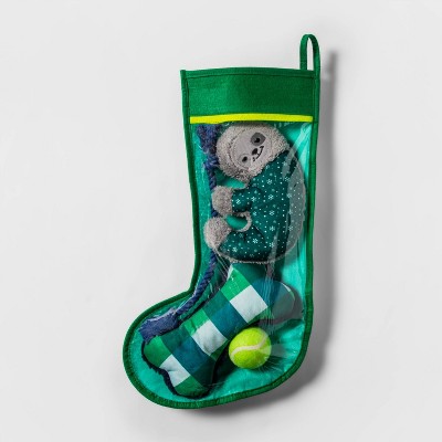 Dog Toy Stocking - Green - M/L - 4pk - Boots & Barkley™